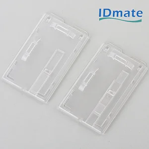 PC material clear  badge holder with slider