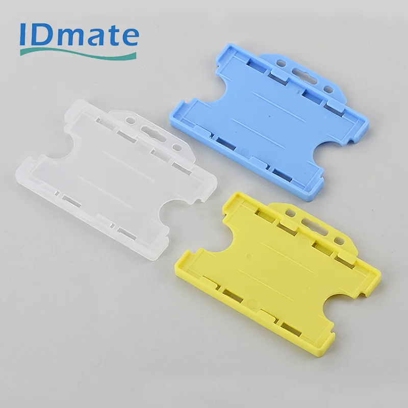 Office using double sided ID card holder