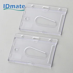 Plastic rigid ID card holder