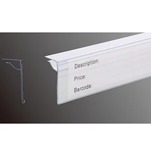 Retail data strip label holder for glass and wood shelves - Ningbo Tianjie
