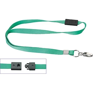 Synthetic Fabric Portable Flat Lanyard With Detachable Buckle
