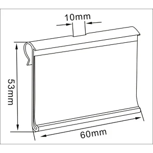 hanging data strip price tag holder