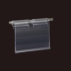 Plastic hanging price tag holder