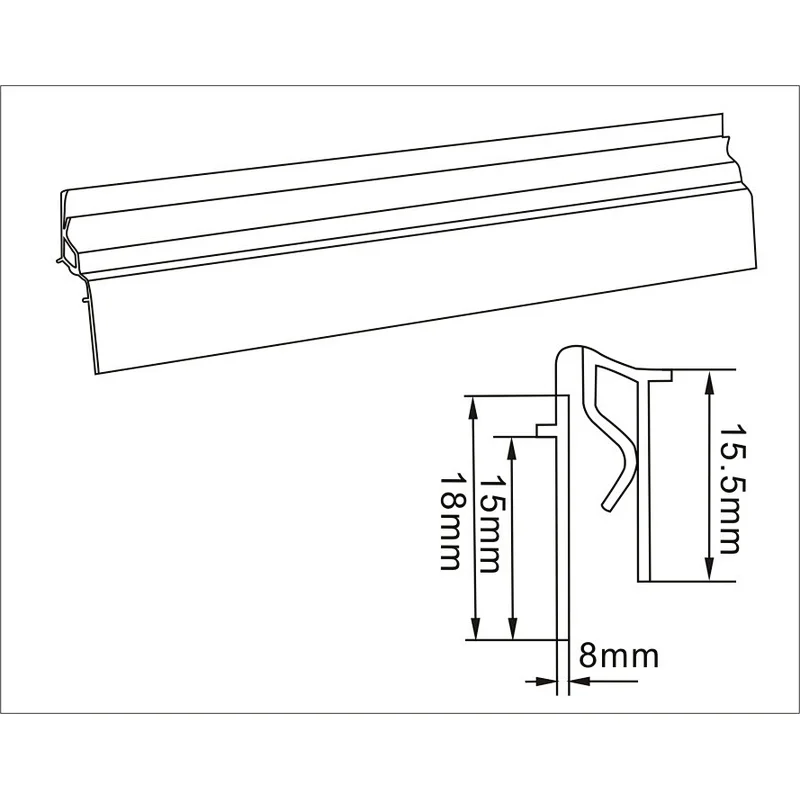 Extruded data strips for shelves Ningbo Tianjie