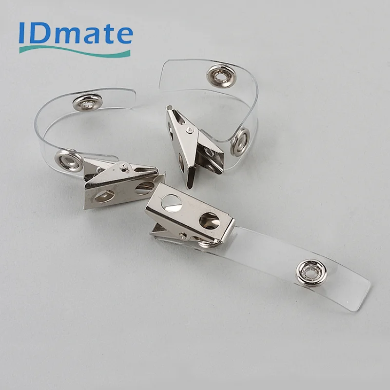 Crocodile badge clip with PVC strap-1