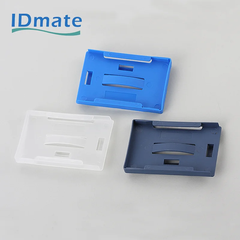 Plastic standard rigid ID card badge holder