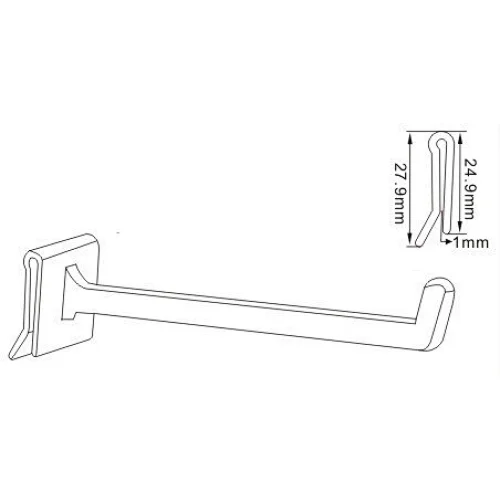 Single stem hook with clip back-1