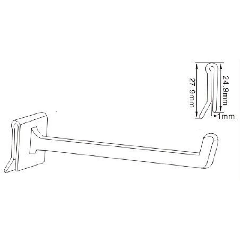 Single stem hook with clip back-1