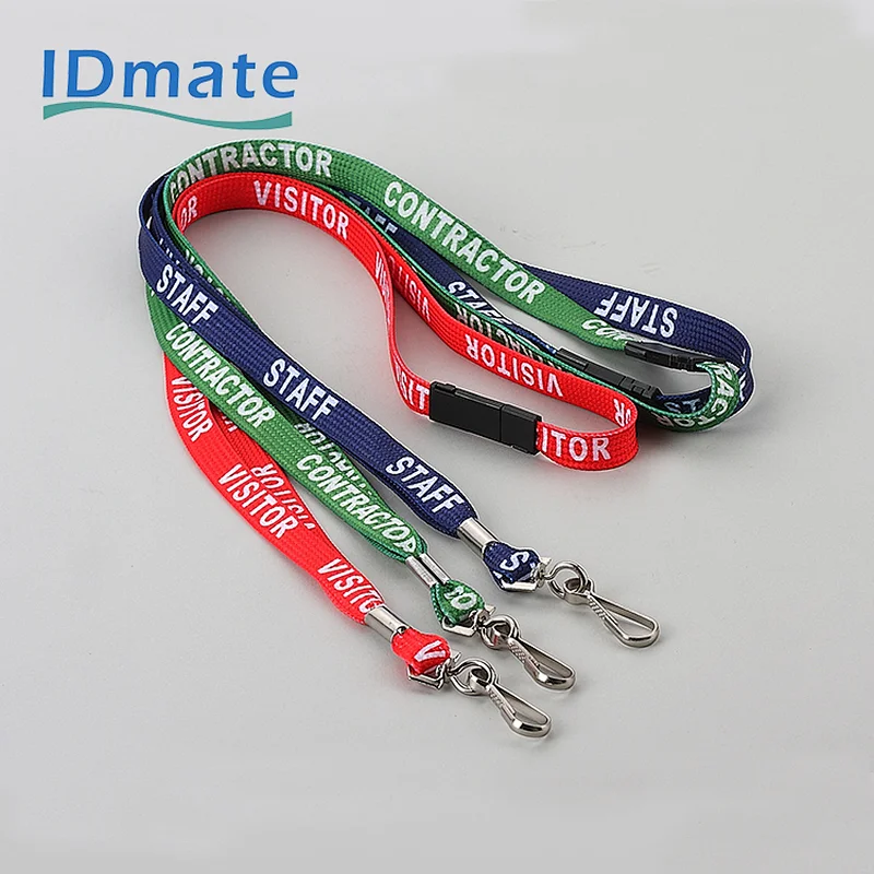 Heat Transfer Printed Lanyard With safety breakaway buckle