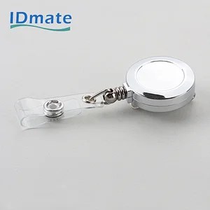 Retractable badge reel with chrome plating-1