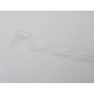Transparent plastic hanging clip strips with hooks