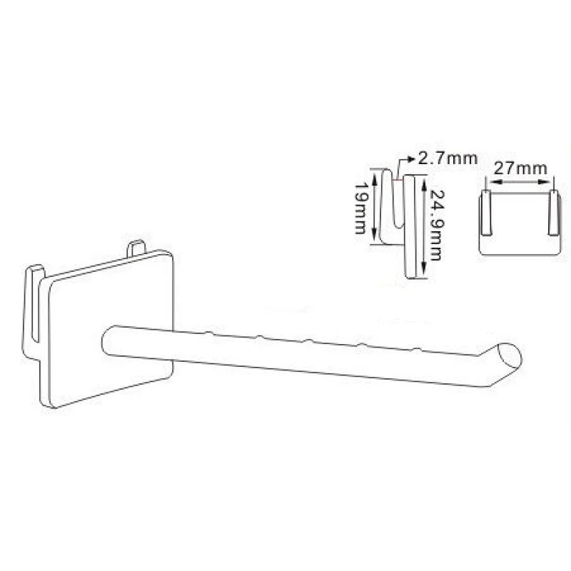 single stem corrugated hook-1