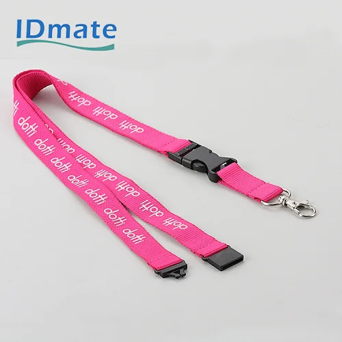 Printed neck lanyard with detachable buckle