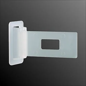 plastic corrugated clips with R-hole in center -B