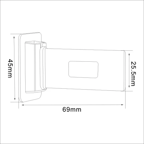 plastic corrugated clips with R-hole in center -A