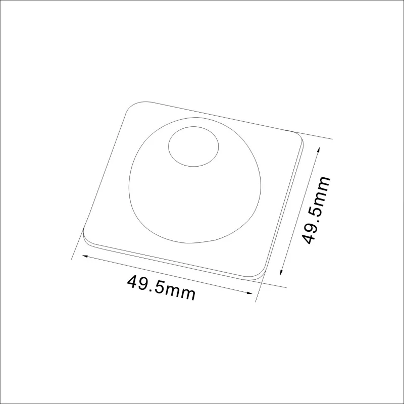 adhesive plastic display unit castor feet-1