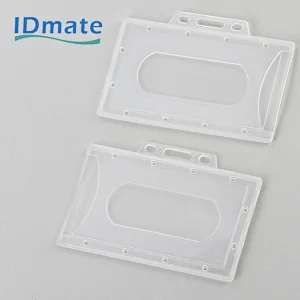 Natrual frosted horizontal name badge holder