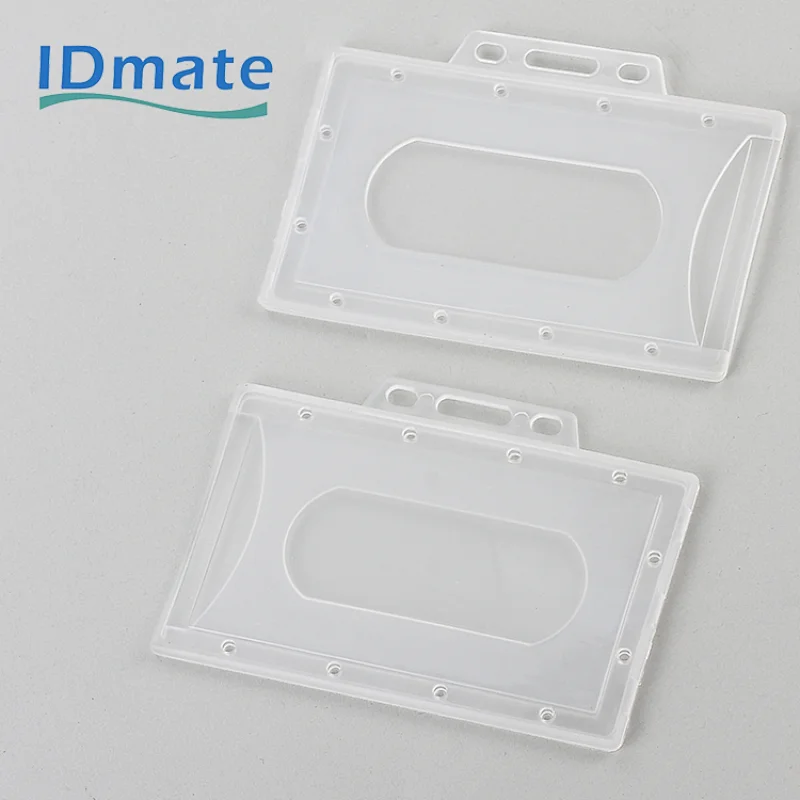 Natrual frosted horizontal name badge holder