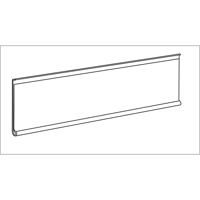 Transparent Perpendicular Chain Stores Exhibition Shelf Attached Data Strips
