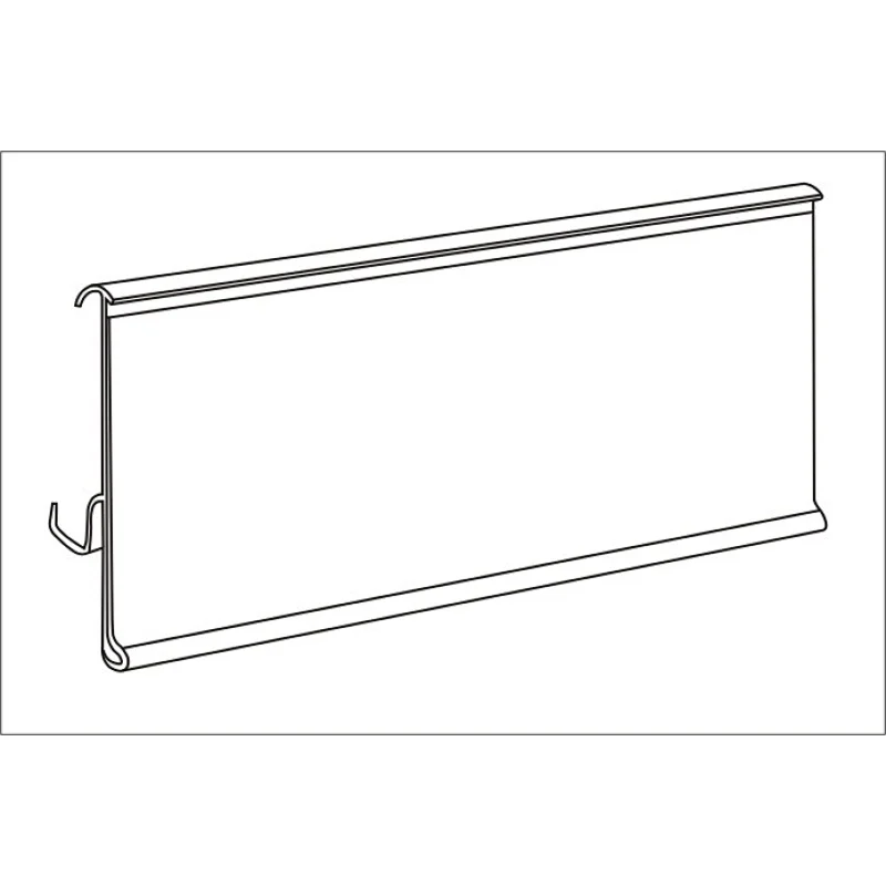 Clear Plastic Shelf Ticket Strip