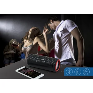 14W Stereo Speaker with 4000mAh Power Bank. IPX4 Water Resistance