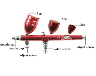 3 Cups New Design Airbrush with Hose (TJ-186ACF4K)