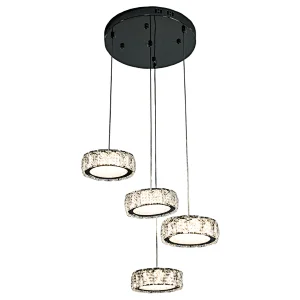 LÁMPARA DE TECHO UFELIA 1// colgante para techo Cristal Tricolor