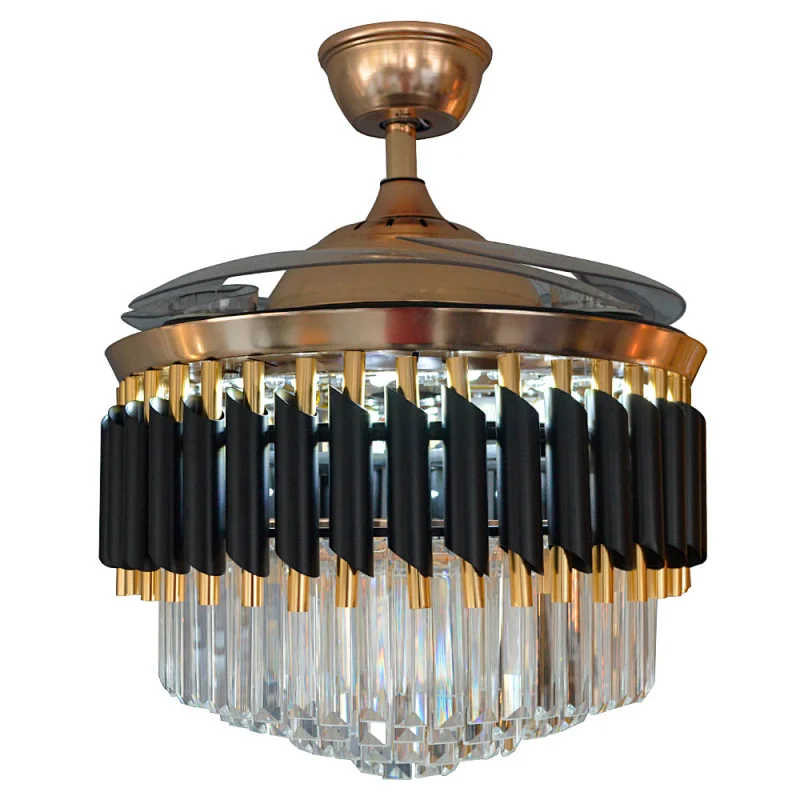 LÁMPARA VENTILADOR ROMANIA// LÁMPARA COLGANTE CRISTAL