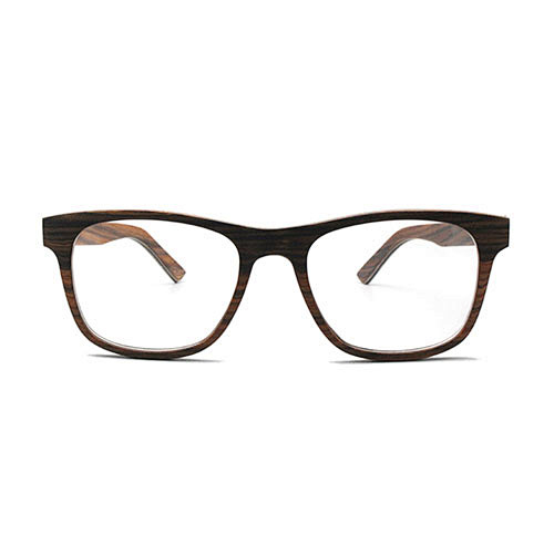 Bamboo eyegalsses frame China sqaure bamboo eyewear biodegradable