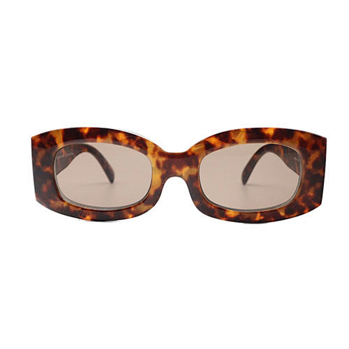 Demi brown oval female sunglasses biodegradable sunglasses