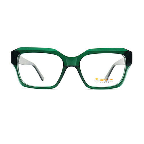 Transparent green square fashion classic optical frame for women