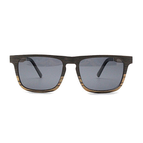 Flat-top men bamboo sunglasses double-color wodden sunshade