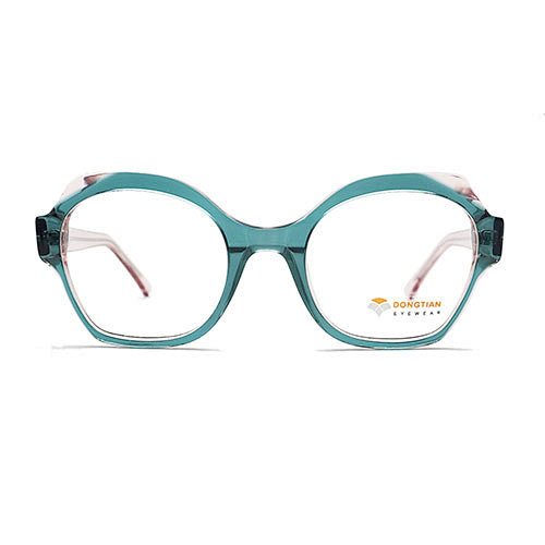 High quality cat eye double-color acetate liminated eyeglasses frame for female