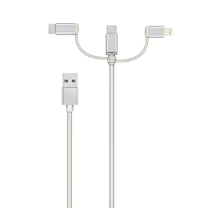 3 合1 MFI认证USB A 对苹果+安卓+USB C数据传输线