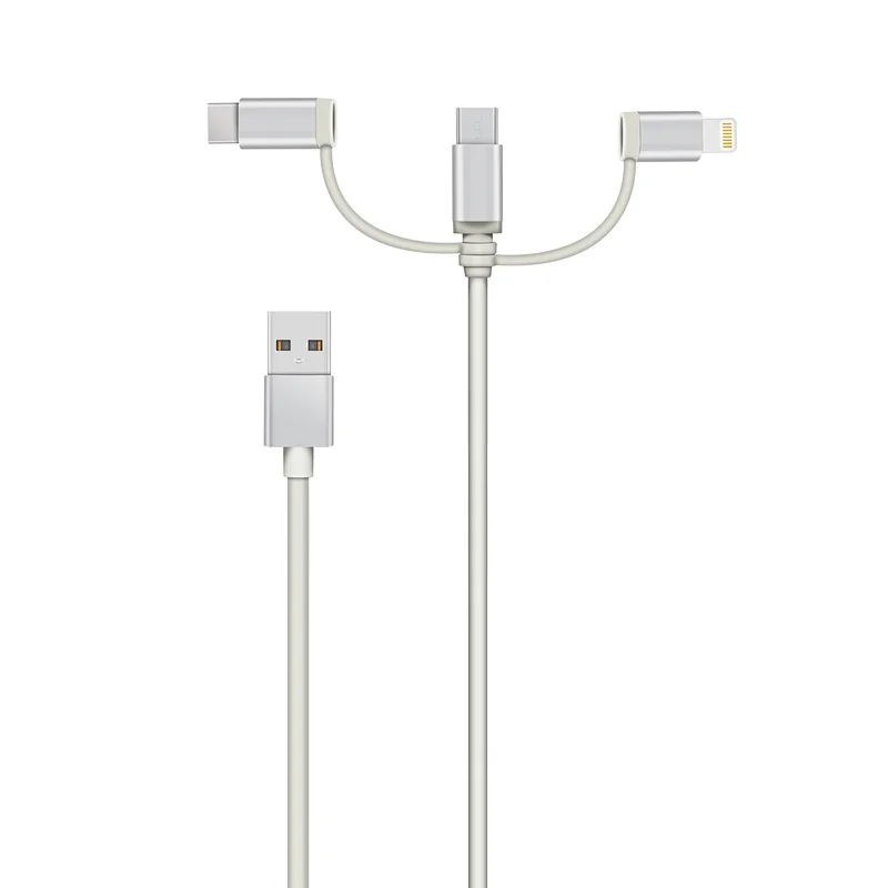 3 合1 MFI认证USB A 对苹果+安卓+USB C数据传输线