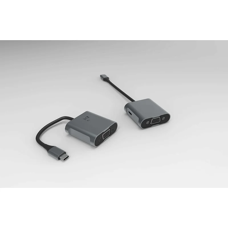 二合一USB C HUB到VGA母座和PD充电100W