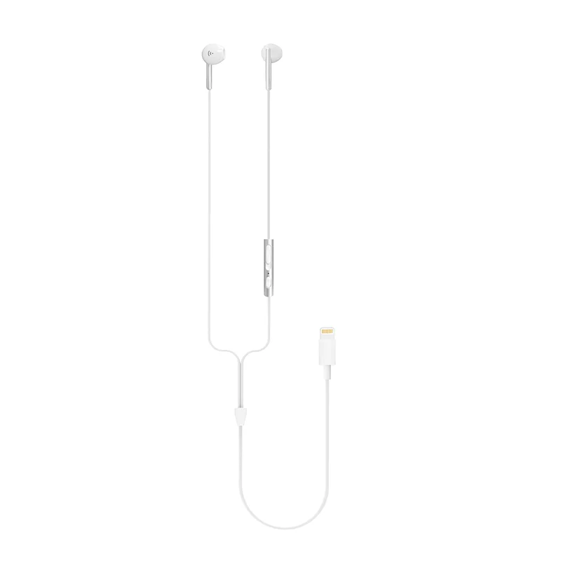One side Lightning Wired Earphone with Mic for iPhone