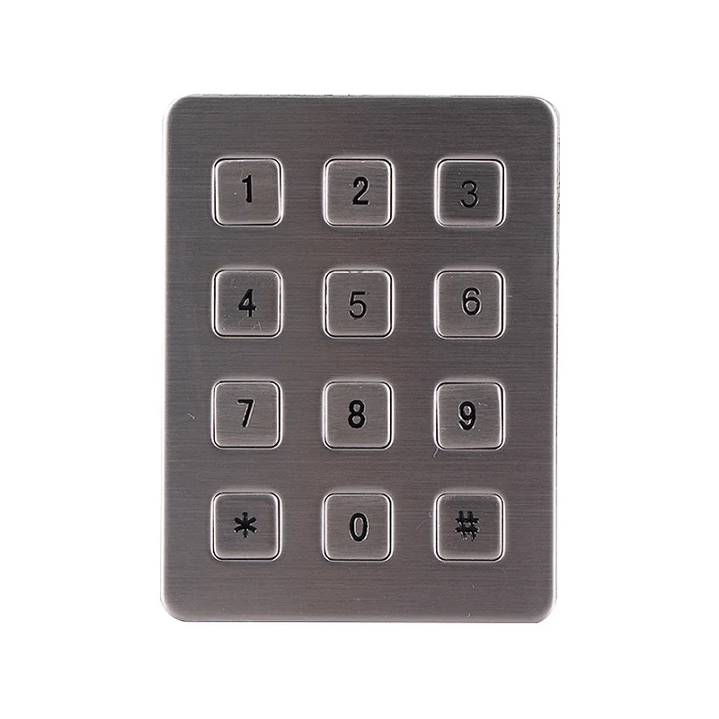 12 Keys Industrial Waterproof Metal Mechanical Usb Function Keypad