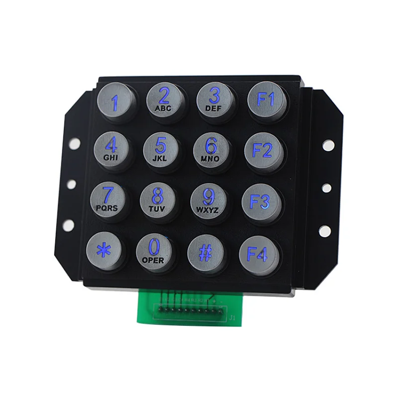 Ip65 Waterproof Metallic Keypad