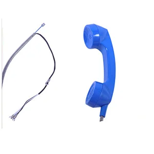 4 Color Spade Inmate Prison Telephone Handset With Matte Black Handset