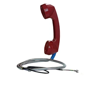 4 Color Spade Inmate Prison Telephone Handset With Matte Black Handset