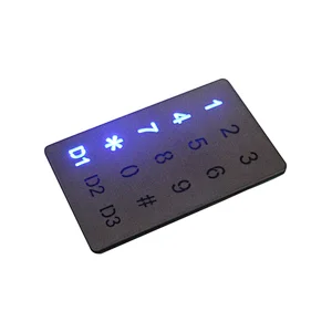 Optical Touch 15 Keys Ip 65 Waterproof Illuminated Stainless Steel Keypad