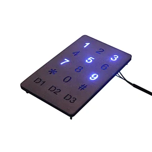 Optical Touch 15 Keys Ip 65 Waterproof Illuminated Stainless Steel Keypad