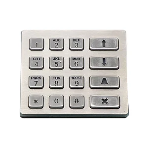 Rs485 16 Keys Industrial Weatherproof Metal Led Backlight Keypad