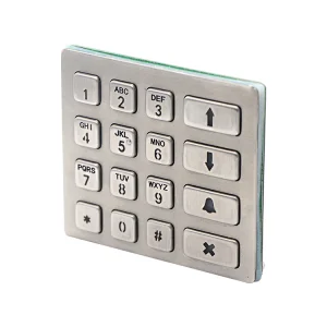 Rs485 16 Keys Industrial Weatherproof Metal Led Backlight Keypad
