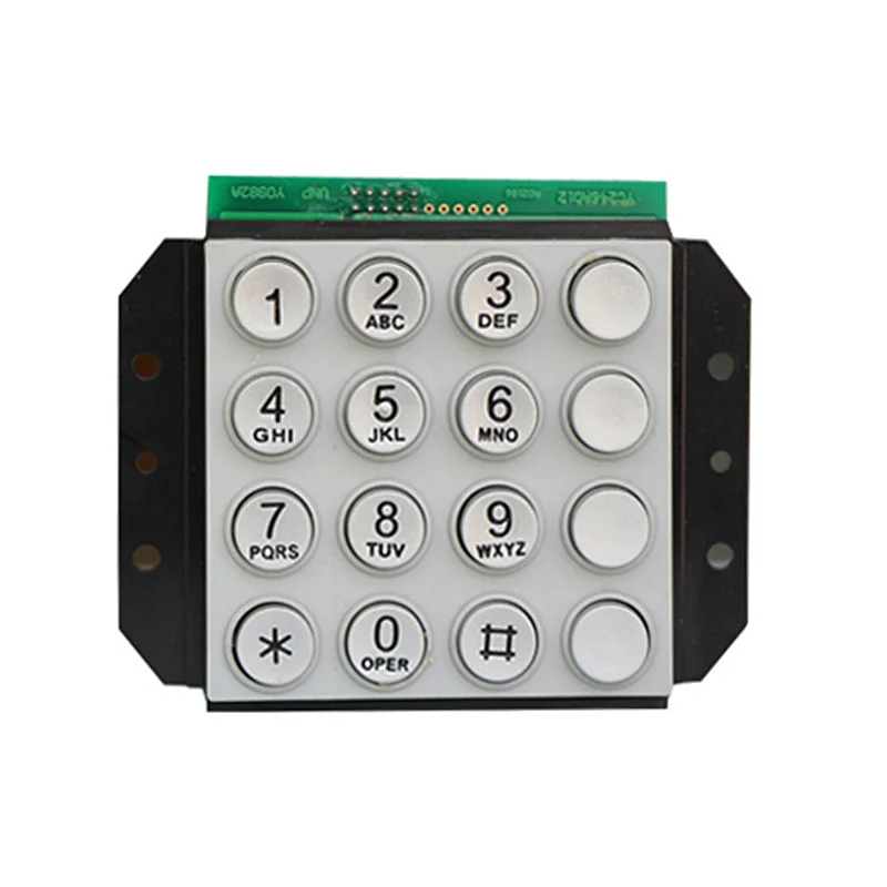 Metal Round Button Payphone Keypad