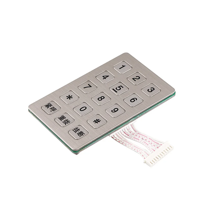 Anti Vandal Outdoors 3x5 Layout Rugged Door Access Metal Keypad