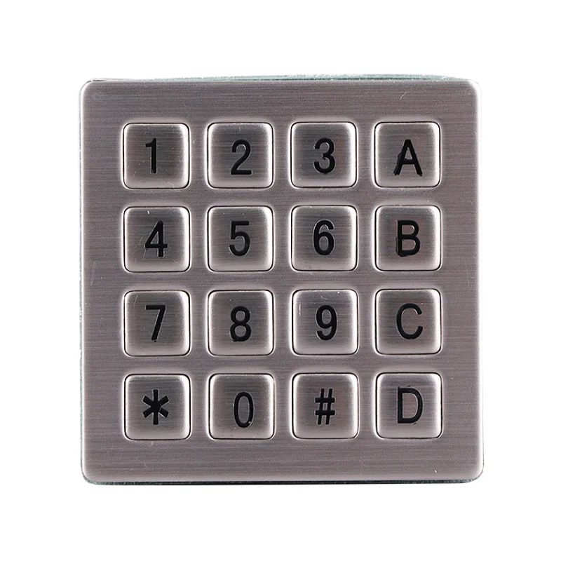 4x4 16 Keys Metallic Atm Matrix Cnc Machine Kiosk Keypad