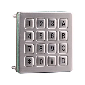 4x4 16 Keys Metallic Atm Matrix Cnc Machine Kiosk Keypad