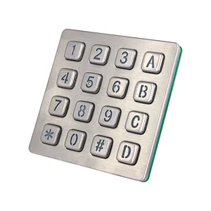 Vandal Proof 4x4 16 Buttons Kiosk Keypad Metal Door Lock Keypad